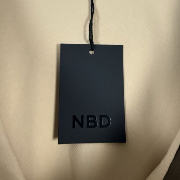 NBD x Revolve Calla Gown Cowl Neck Maxi Dress Black Nude Chiffon Womens M NWT - Picture 10 of 14